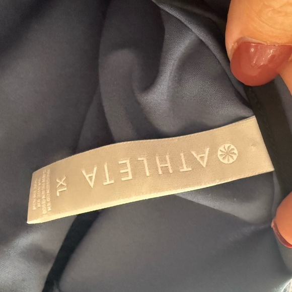 Athleta Jumper Women XL Iron Blue Sleeveless Unbound Jumpsuit Romper Zip Pockets - Picture 8 of 16